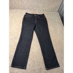 J.Crew Essential Straight Jeans Womens 28 Dark Indigo High Rise Stretch Denim